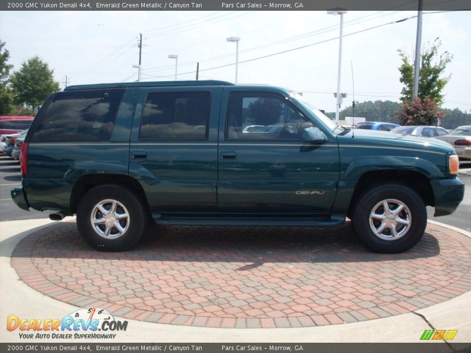 2000 GMC Yukon Denali 4x4 Emerald Green Metallic / Canyon Tan Photo #4