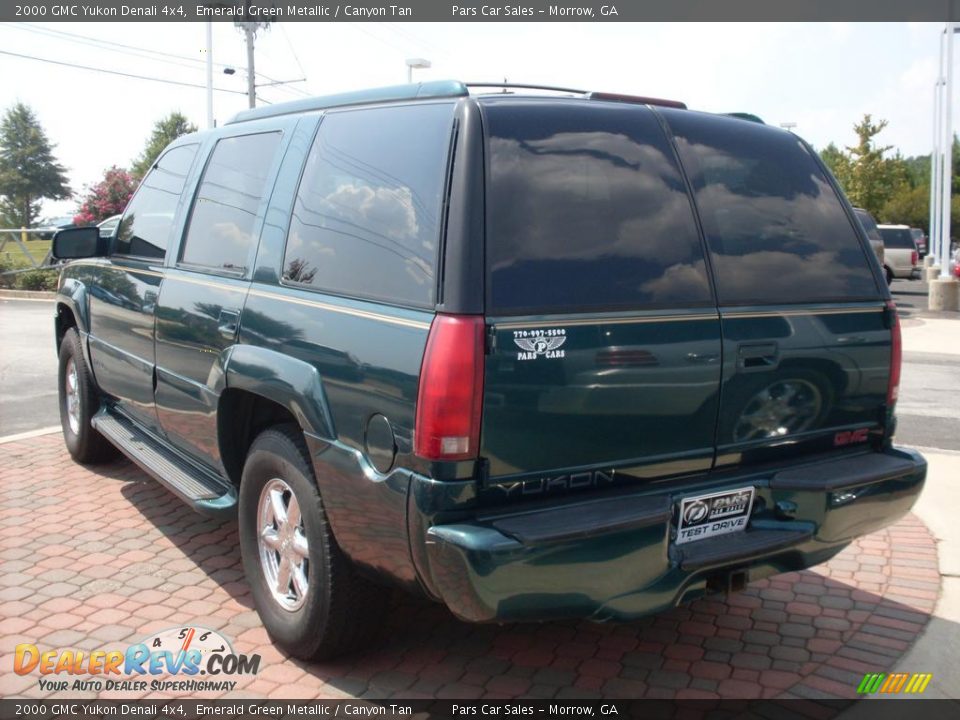 2000 GMC Yukon Denali 4x4 Emerald Green Metallic / Canyon Tan Photo #6