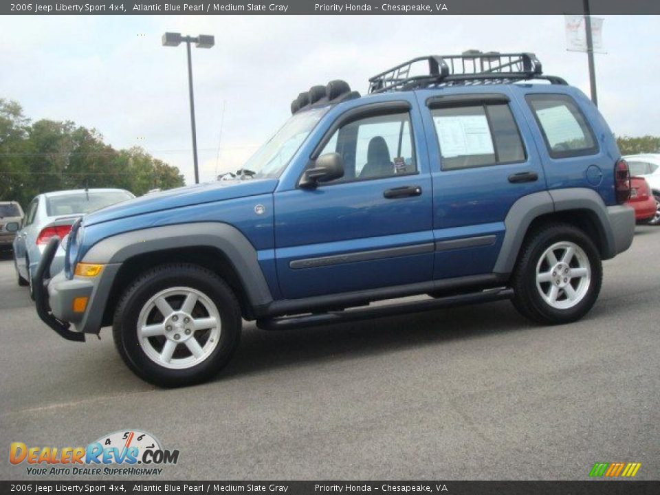 2006 Jeep Liberty Sport 4x4 Atlantic Blue Pearl / Medium Slate Gray Photo #3