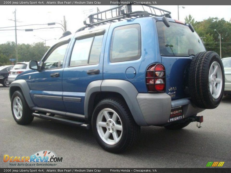 2006 Jeep Liberty Sport 4x4 Atlantic Blue Pearl / Medium Slate Gray Photo #4