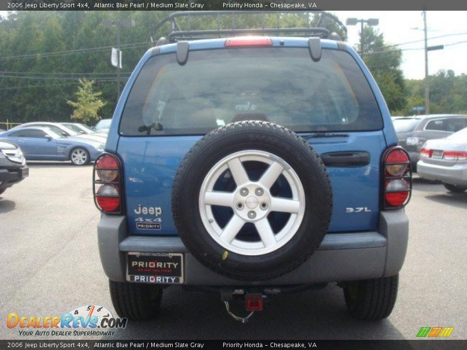 2006 Jeep Liberty Sport 4x4 Atlantic Blue Pearl / Medium Slate Gray Photo #5