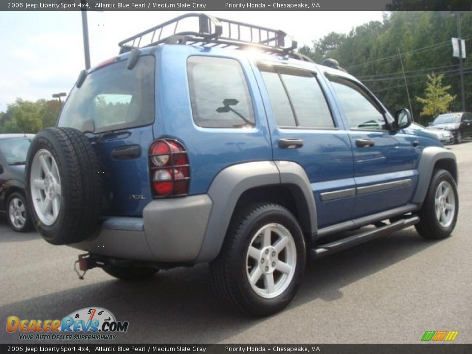 2006 Jeep Liberty Sport 4x4 Atlantic Blue Pearl / Medium Slate Gray Photo #6