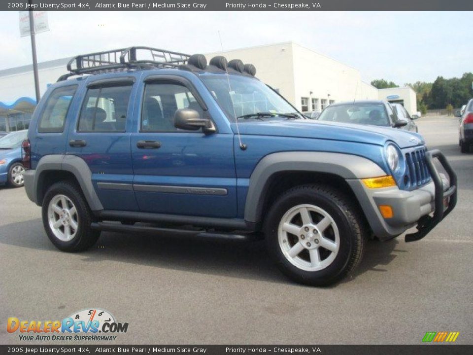 2006 Jeep Liberty Sport 4x4 Atlantic Blue Pearl / Medium Slate Gray Photo #8