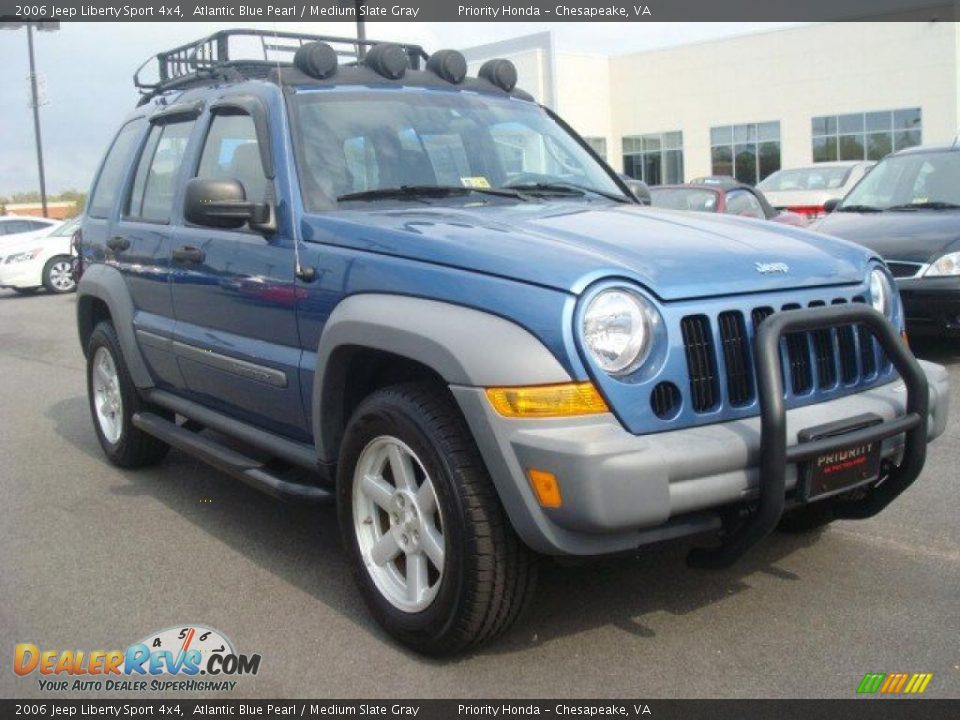 2006 Jeep Liberty Sport 4x4 Atlantic Blue Pearl / Medium Slate Gray Photo #9