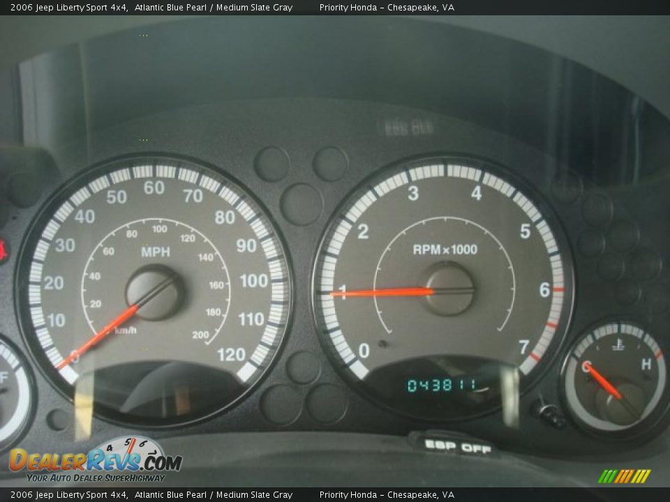 2006 Jeep Liberty Sport 4x4 Atlantic Blue Pearl / Medium Slate Gray Photo #17