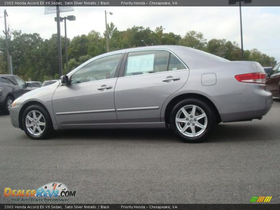 2003 Honda Accord EX V6 Sedan Satin Silver Metallic / Black Photo #3