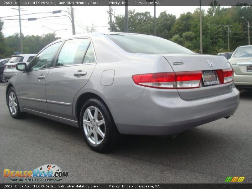2003 Honda Accord EX V6 Sedan Satin Silver Metallic / Black Photo #4