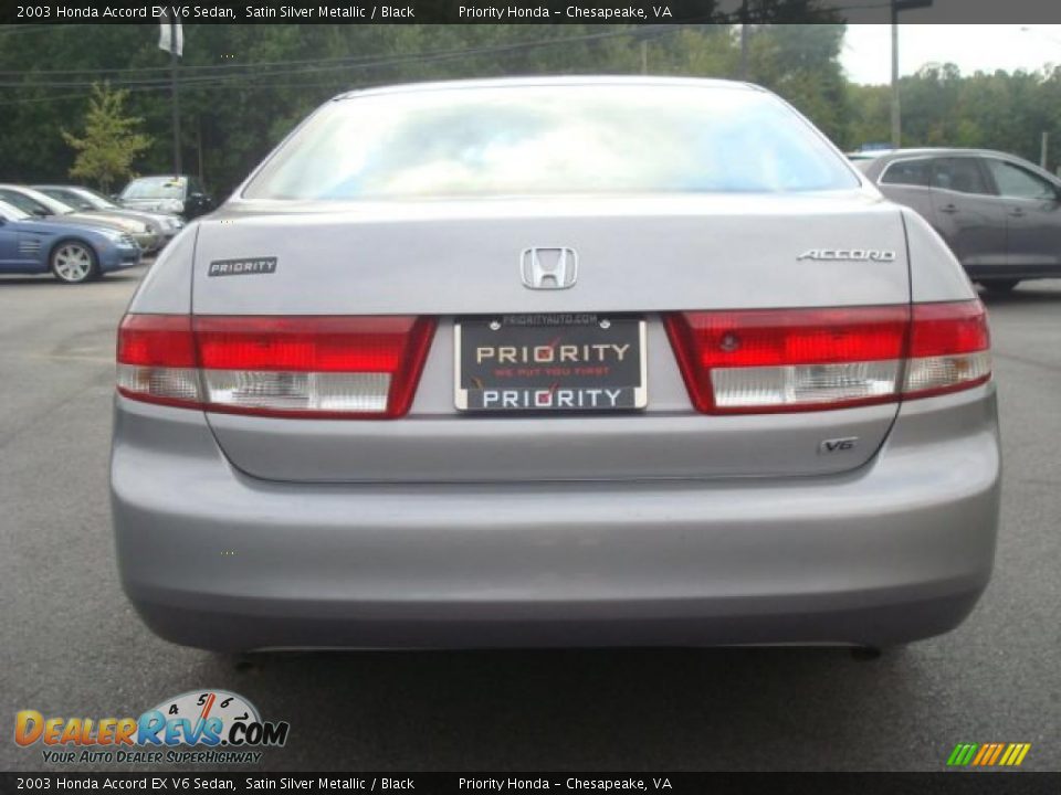 2003 Honda Accord EX V6 Sedan Satin Silver Metallic / Black Photo #5