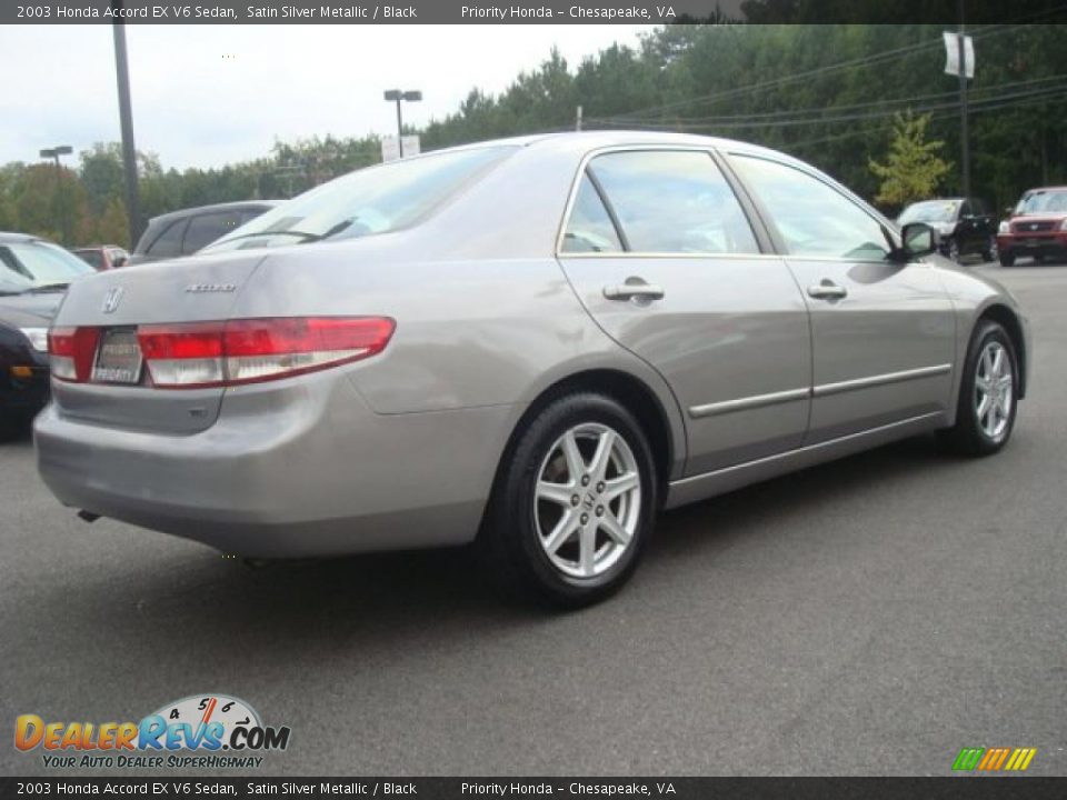 2003 Honda Accord EX V6 Sedan Satin Silver Metallic / Black Photo #6