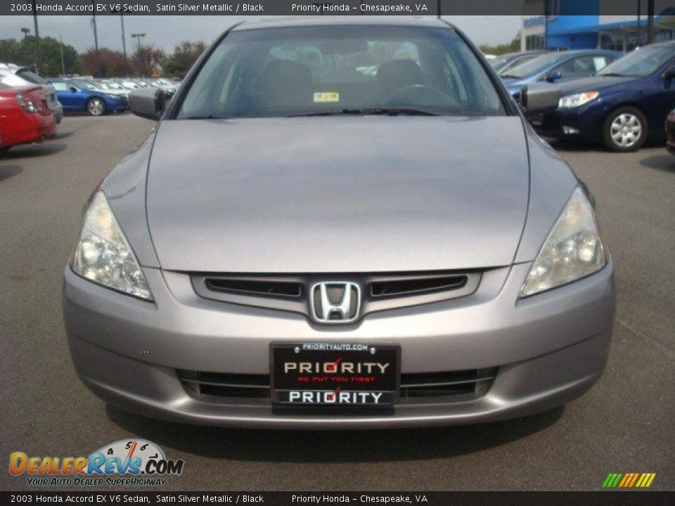2003 Honda Accord EX V6 Sedan Satin Silver Metallic / Black Photo #10