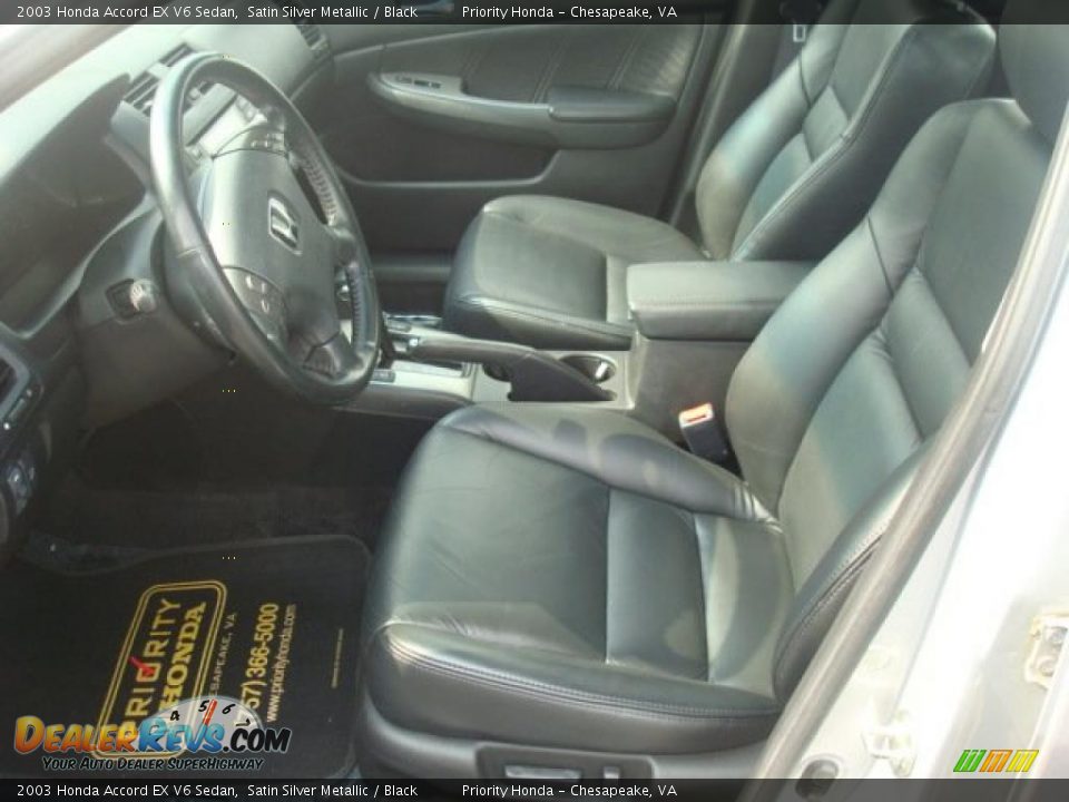 2003 Honda Accord EX V6 Sedan Satin Silver Metallic / Black Photo #11