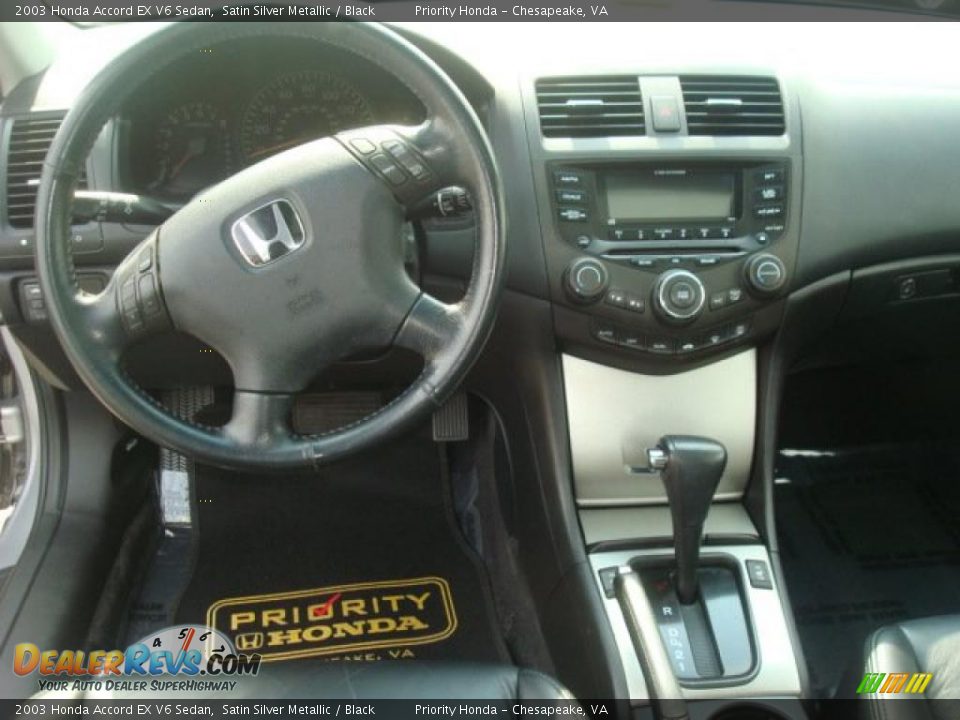 2003 Honda Accord EX V6 Sedan Satin Silver Metallic / Black Photo #13