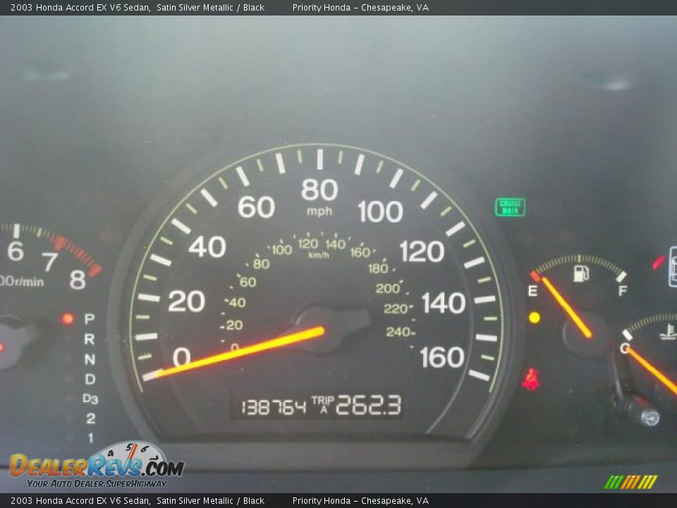 2003 Honda Accord EX V6 Sedan Satin Silver Metallic / Black Photo #17