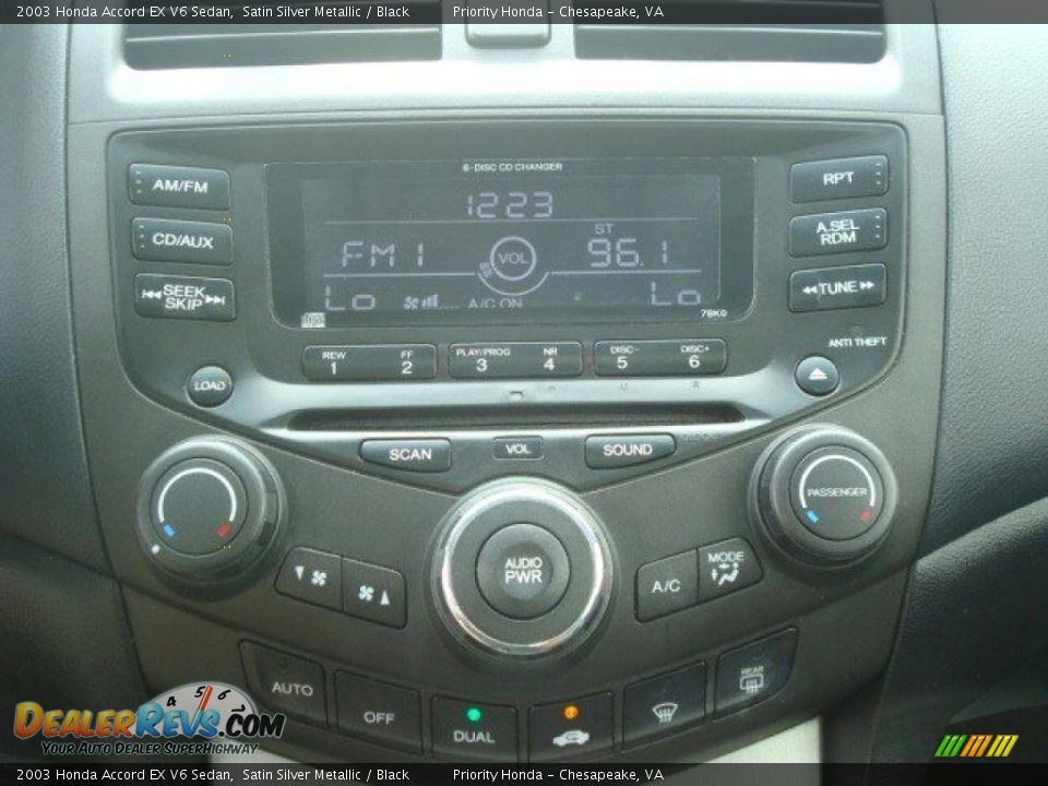 2003 Honda Accord EX V6 Sedan Satin Silver Metallic / Black Photo #18