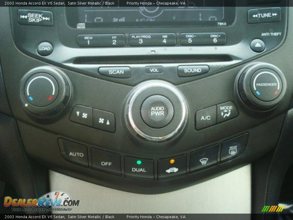2003 Honda Accord EX V6 Sedan Satin Silver Metallic / Black Photo #20