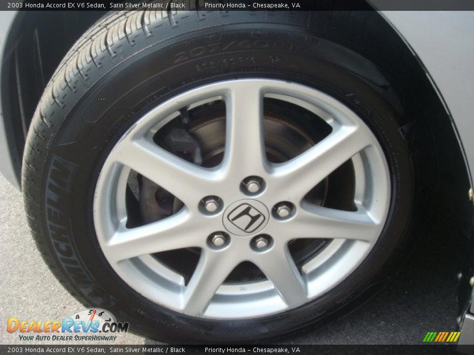 2003 Honda Accord EX V6 Sedan Satin Silver Metallic / Black Photo #24