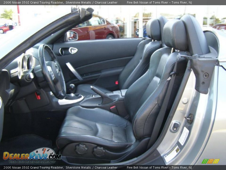 Charcoal Leather Interior - 2006 Nissan 350Z Grand Touring Roadster Photo #9