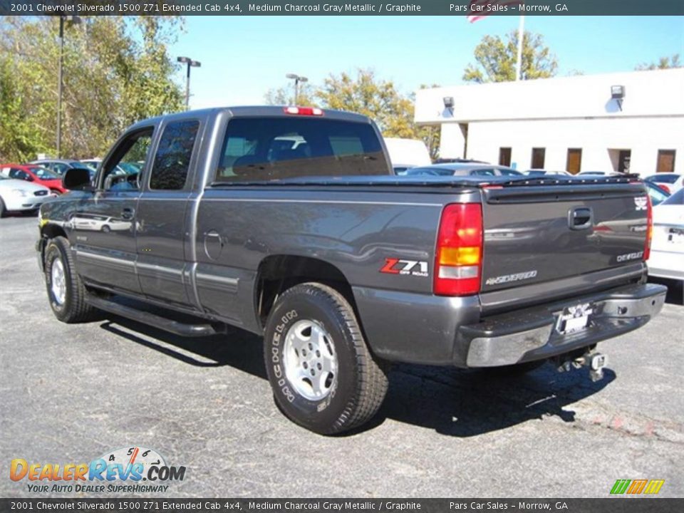 2001 Chevrolet Silverado 1500 Z71 Extended Cab 4x4 Medium Charcoal Gray Metallic / Graphite Photo #2