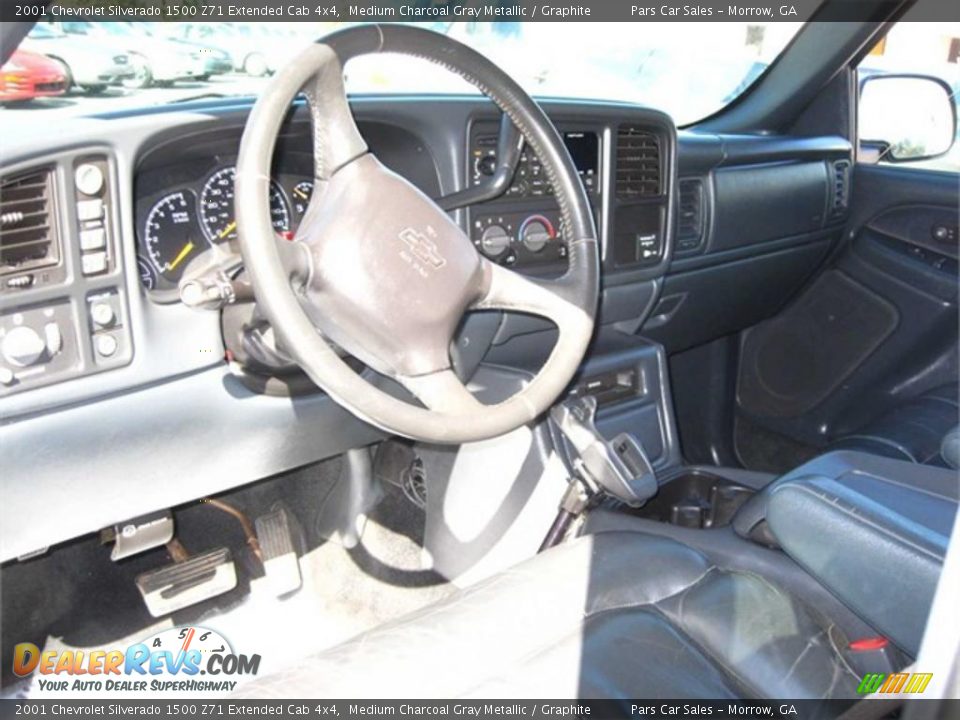 2001 Chevrolet Silverado 1500 Z71 Extended Cab 4x4 Medium Charcoal Gray Metallic / Graphite Photo #3