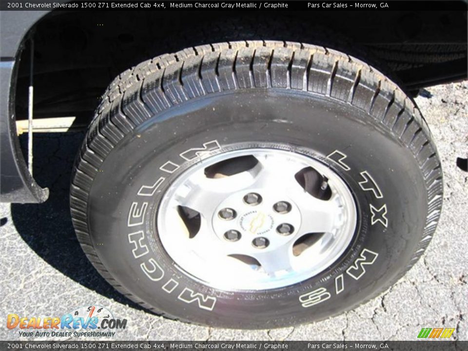 2001 Chevrolet Silverado 1500 Z71 Extended Cab 4x4 Medium Charcoal Gray Metallic / Graphite Photo #6