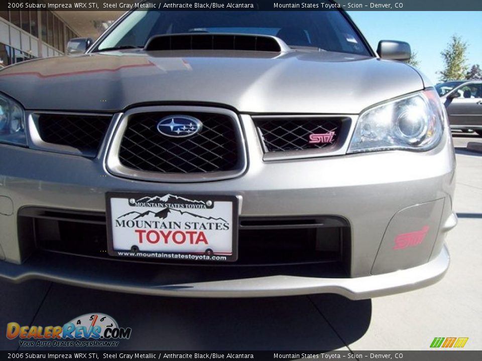 2006 Subaru Impreza WRX STi Steel Gray Metallic / Anthracite Black/Blue Alcantara Photo #3