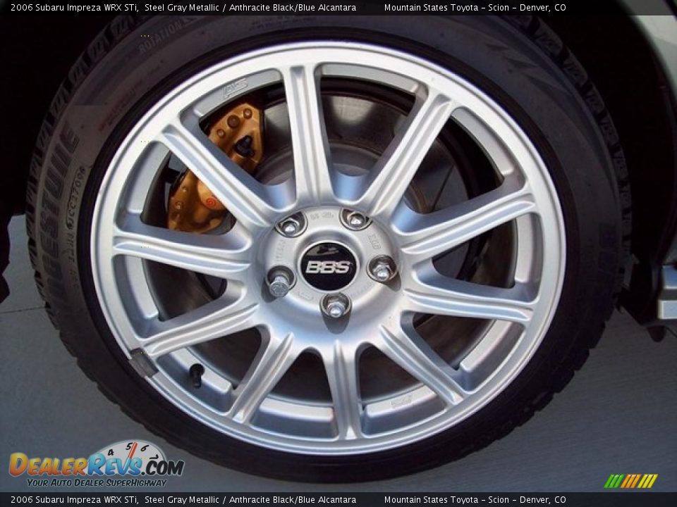 2006 Subaru Impreza WRX STi Steel Gray Metallic / Anthracite Black/Blue Alcantara Photo #5