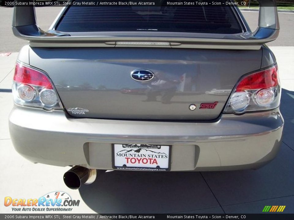 2006 Subaru Impreza WRX STi Steel Gray Metallic / Anthracite Black/Blue Alcantara Photo #7
