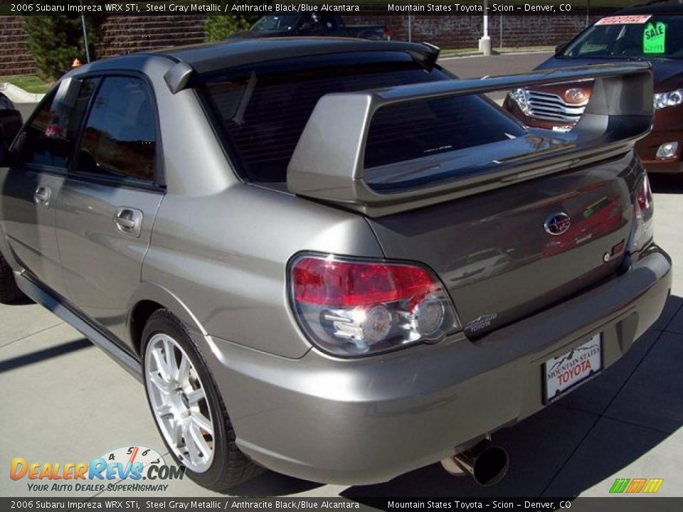 2006 Subaru Impreza WRX STi Steel Gray Metallic / Anthracite Black/Blue Alcantara Photo #8