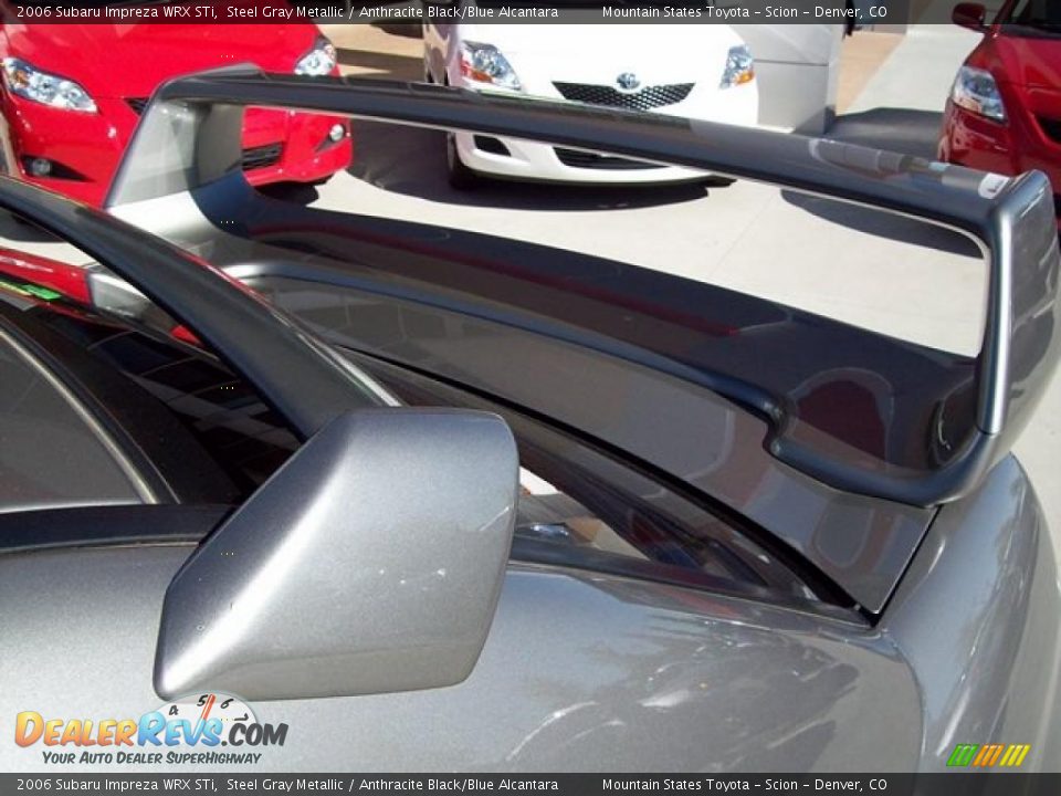 2006 Subaru Impreza WRX STi Steel Gray Metallic / Anthracite Black/Blue Alcantara Photo #11