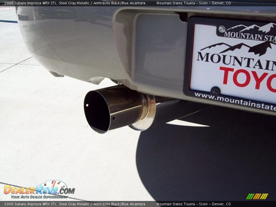 2006 Subaru Impreza WRX STi Steel Gray Metallic / Anthracite Black/Blue Alcantara Photo #13