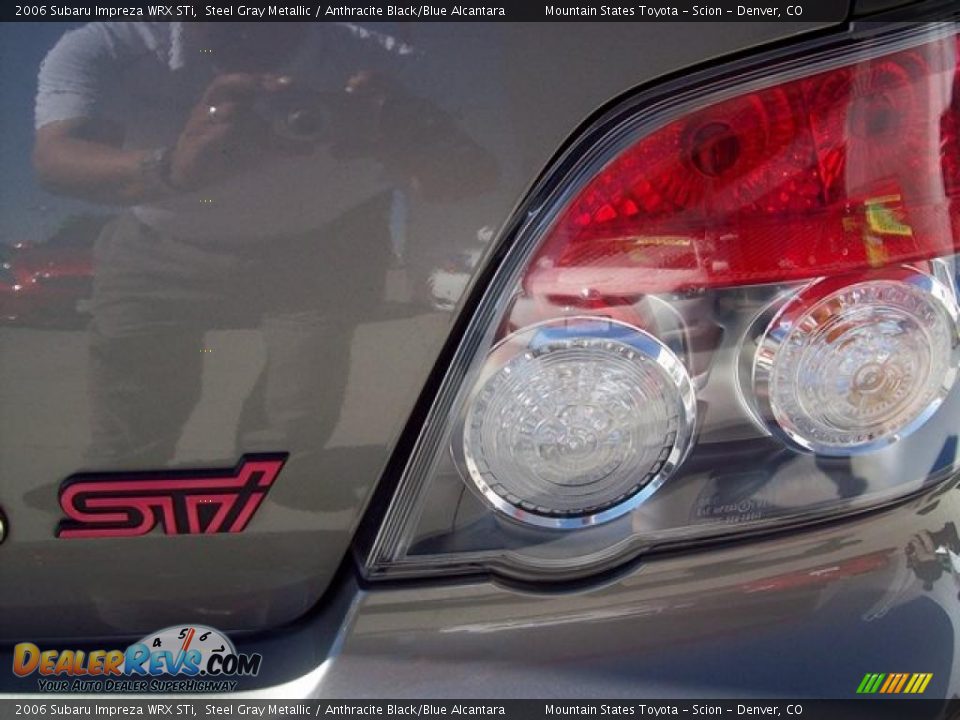 2006 Subaru Impreza WRX STi Steel Gray Metallic / Anthracite Black/Blue Alcantara Photo #14