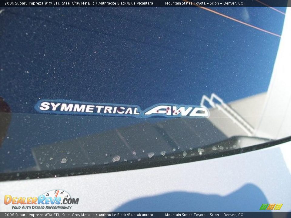 2006 Subaru Impreza WRX STi Steel Gray Metallic / Anthracite Black/Blue Alcantara Photo #15