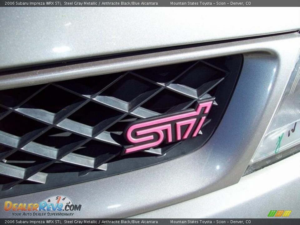2006 Subaru Impreza WRX STi Steel Gray Metallic / Anthracite Black/Blue Alcantara Photo #16