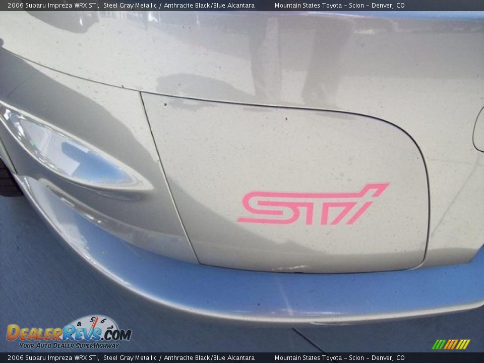 2006 Subaru Impreza WRX STi Steel Gray Metallic / Anthracite Black/Blue Alcantara Photo #17