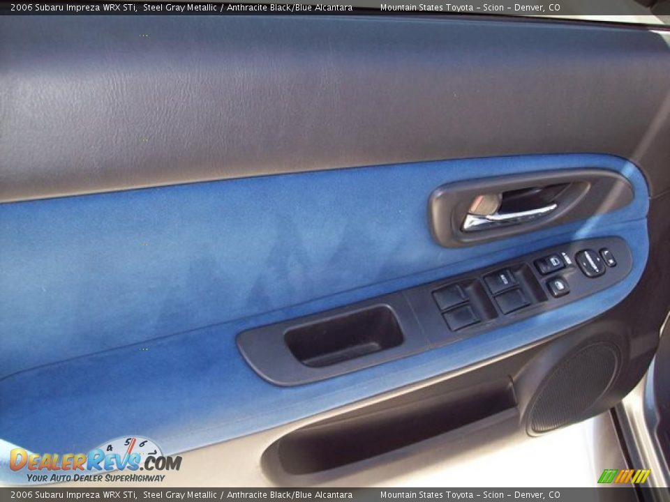 2006 Subaru Impreza WRX STi Steel Gray Metallic / Anthracite Black/Blue Alcantara Photo #20