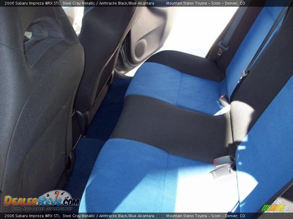 2006 Subaru Impreza WRX STi Steel Gray Metallic / Anthracite Black/Blue Alcantara Photo #21