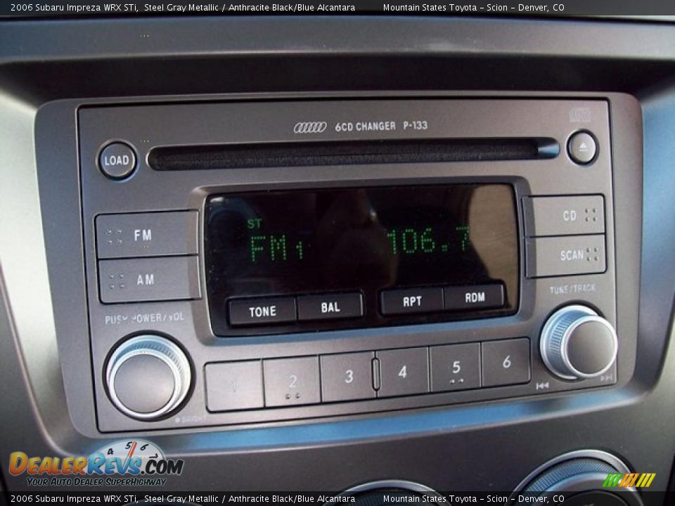 2006 Subaru Impreza WRX STi Steel Gray Metallic / Anthracite Black/Blue Alcantara Photo #23
