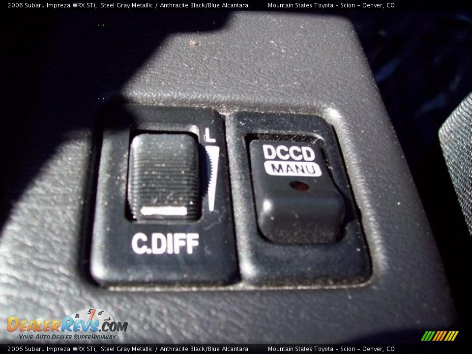 2006 Subaru Impreza WRX STi Steel Gray Metallic / Anthracite Black/Blue Alcantara Photo #26