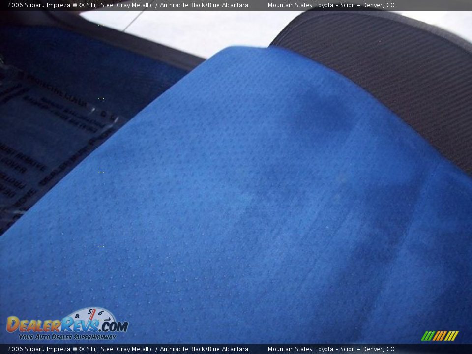 2006 Subaru Impreza WRX STi Steel Gray Metallic / Anthracite Black/Blue Alcantara Photo #27