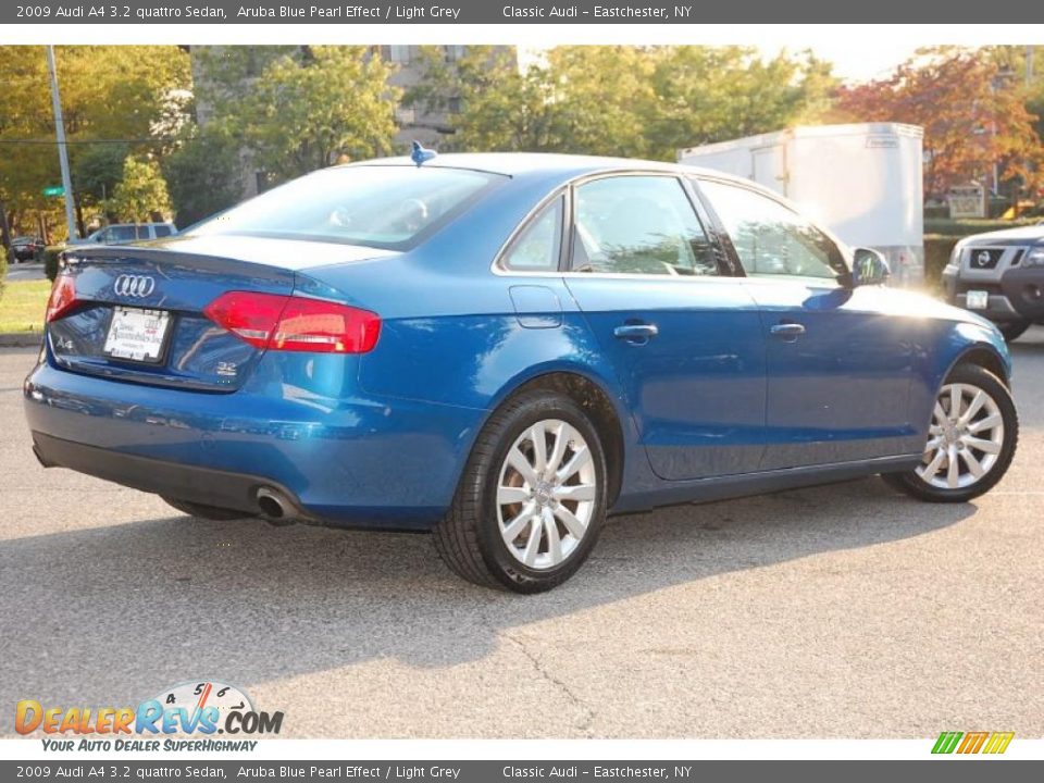2009 Audi A4 3.2 quattro Sedan Aruba Blue Pearl Effect / Light Grey Photo #5