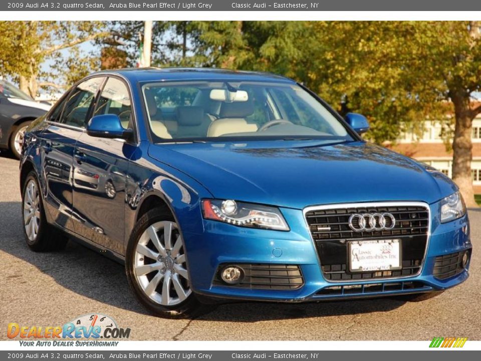2009 Audi A4 3.2 quattro Sedan Aruba Blue Pearl Effect / Light Grey Photo #7