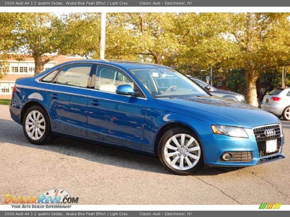 2009 Audi A4 3.2 quattro Sedan Aruba Blue Pearl Effect / Light Grey Photo #8
