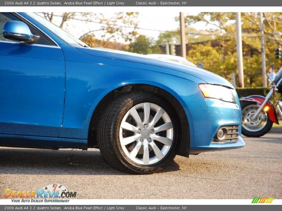 2009 Audi A4 3.2 quattro Sedan Aruba Blue Pearl Effect / Light Grey Photo #9