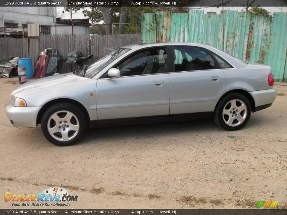 1999 Audi A4 2.8 quattro Sedan Aluminum Silver Metallic / Onyx Photo #4