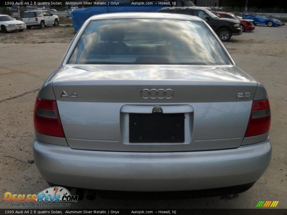 1999 Audi A4 2.8 quattro Sedan Aluminum Silver Metallic / Onyx Photo #6