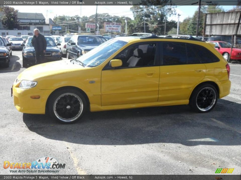 2003 Mazda Protege 5 Wagon Vivid Yellow / Off Black Photo #4