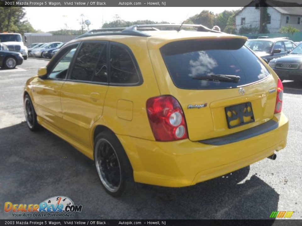 2003 Mazda Protege 5 Wagon Vivid Yellow / Off Black Photo #5
