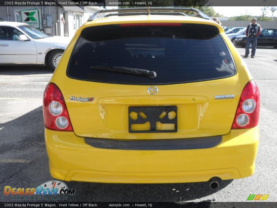 2003 Mazda Protege 5 Wagon Vivid Yellow / Off Black Photo #6