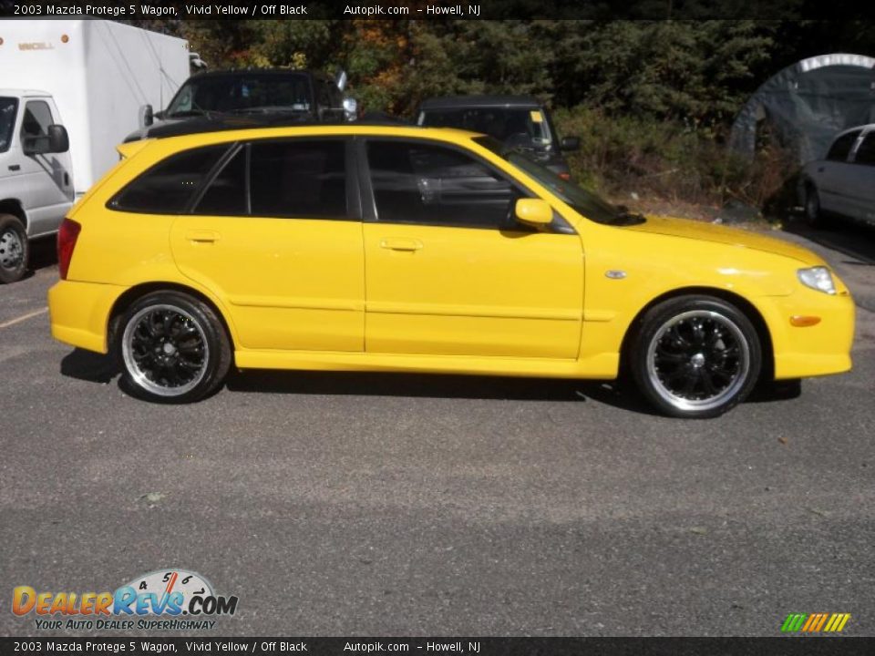 2003 Mazda Protege 5 Wagon Vivid Yellow / Off Black Photo #8