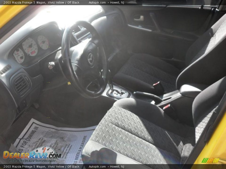 2003 Mazda Protege 5 Wagon Vivid Yellow / Off Black Photo #9